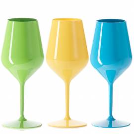 Colored polycarbonate cocktail goblet